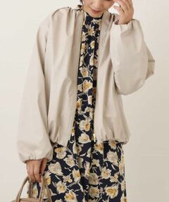 a.v.v / アー・ヴェ・ヴェ その他アウター | フェイクレザーノーカラーギャザーブルゾン