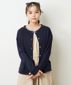 a.v.v / アー・ヴェ・ヴェ カーディガン・ボレロ | [140-150]ボーダージャガードカーディガン
