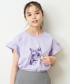 [100-130]フリルスリーブアソートモチーフTシャツ