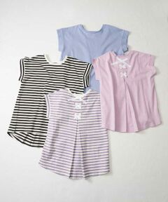 [140-150]【毛玉になりにくい】バックレースアップTシャツ