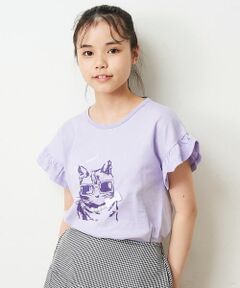 [160]フリルスリーブアソートモチーフTシャツ