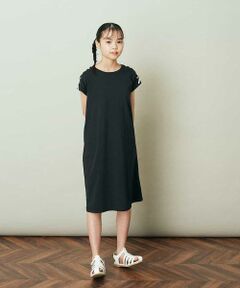 [140-150]ショルダーリボンTシャツワンピース