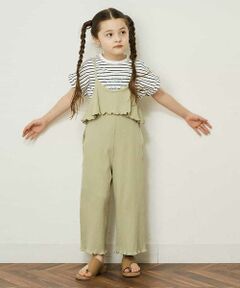 a.v.v / アー・ヴェ・ヴェ サロペット・オールインワン | [160]リブフリルサロペット