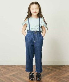 a.v.v / アー・ヴェ・ヴェ チノ・ワークパンツ | [100-130]【2WAY】サスペンダー付きウエストフリルパンツ