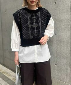 a.v.v / アー・ヴェ・ヴェ ベスト | インターシャライク透かしベスト