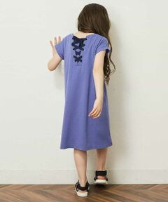 [100-130]バックレースアップTシャツワンピース