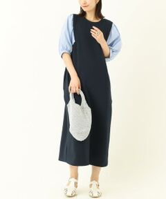 a.v.v / アー・ヴェ・ヴェ ロング・マキシ丈ワンピース | 袖異素材ボリュームスリーブワンピース