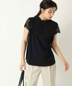 a.v.v / アー・ヴェ・ヴェ カットソー | 【接触冷感/UVカット】レース襟カットソー
