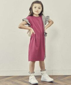 a.v.v / アー・ヴェ・ヴェ ロング・マキシ丈ワンピース | [160]異素材フリルスリーブワンピース