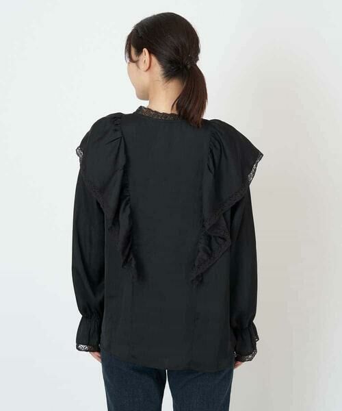 a.v.v / アー・ヴェ・ヴェ シャツ・ブラウス | レースフリルショルダーサテンブラウス | 詳細15