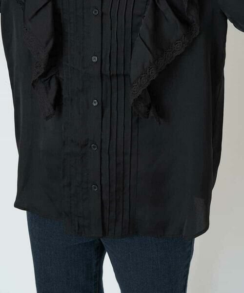 a.v.v / アー・ヴェ・ヴェ シャツ・ブラウス | レースフリルショルダーサテンブラウス | 詳細18