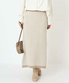a.v.v / アー・ヴェ・ヴェ ロング・マキシ丈スカート | ツイーディーニットスカート