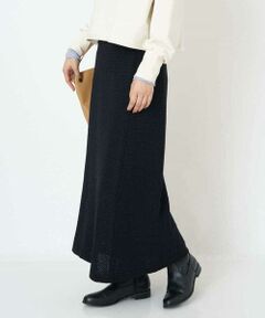 a.v.v / アー・ヴェ・ヴェ ロング・マキシ丈スカート | ツイーディーニットスカート