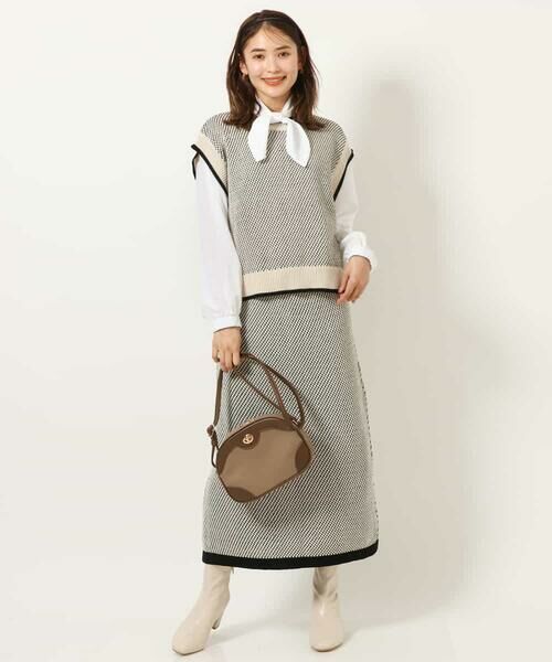 a.v.v / アー・ヴェ・ヴェ ロング・マキシ丈スカート | ツイーディーニットスカート | 詳細12