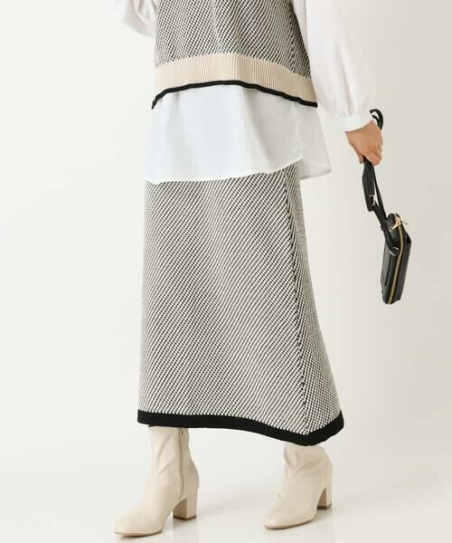a.v.v / アー・ヴェ・ヴェ ロング・マキシ丈スカート | ツイーディーニットスカート | 詳細14