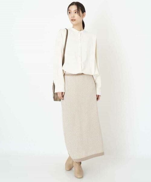 a.v.v / アー・ヴェ・ヴェ ロング・マキシ丈スカート | ツイーディーニットスカート | 詳細5