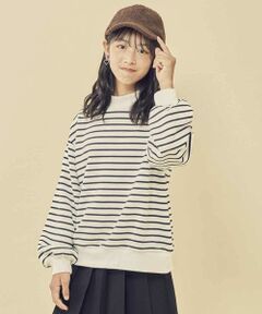 a.v.v / アー・ヴェ・ヴェ スウェット | [140-150]バックスリット ボーダートレーナー