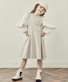a.v.v / アー・ヴェ・ヴェ ロング・マキシ丈ワンピース | [140-150]異素材ドッキングワンピース