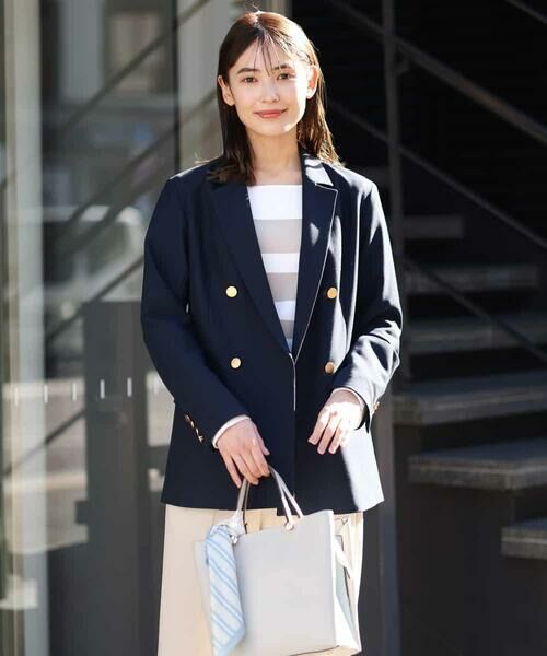 a.v.v / アー・ヴェ・ヴェ テーラードジャケット | 【マシンウォッシャブル】ダブルブレストジャケット | 詳細1