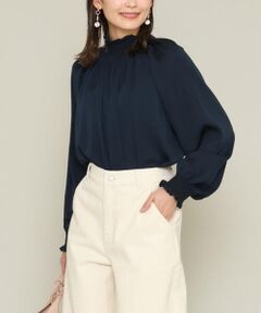 a.v.v / アー・ヴェ・ヴェ シャツ・ブラウス | 配色スモッキングボリュームスリーブブラウス
