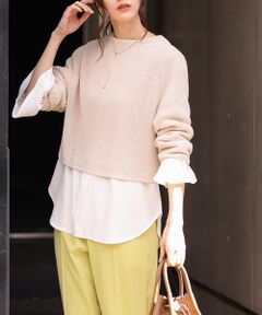 a.v.v / アー・ヴェ・ヴェ ニット・セーター | 【2SET】ショートニット/キャンディースリーブブラウス