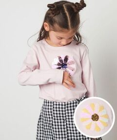 a.v.v / アー・ヴェ・ヴェ カットソー | [140-150]トゥインクルスパンコールロンT