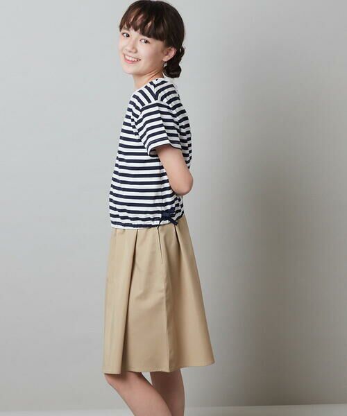 a.v.v / アー・ヴェ・ヴェ ロング・マキシ丈ワンピース | [160]サイドリボンロゴ刺繍ドッキングワンピース | 詳細10