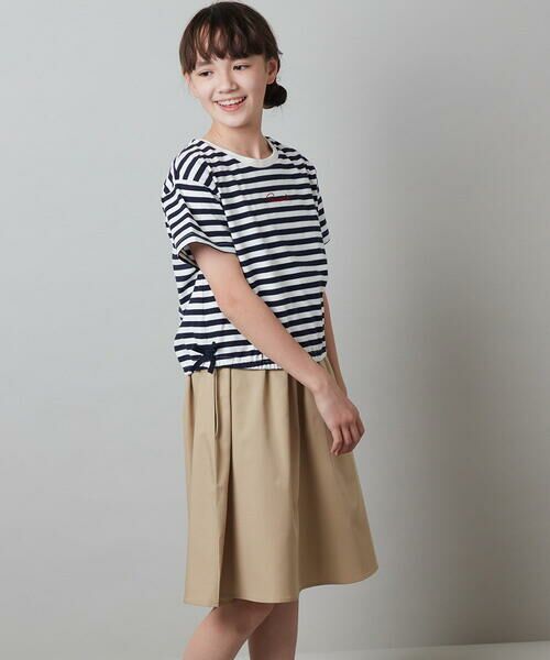 a.v.v / アー・ヴェ・ヴェ ロング・マキシ丈ワンピース | [160]サイドリボンロゴ刺繍ドッキングワンピース | 詳細11