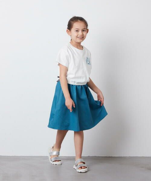 a.v.v / アー・ヴェ・ヴェ ロング・マキシ丈ワンピース | [160]サイドリボンロゴ刺繍ドッキングワンピース | 詳細3