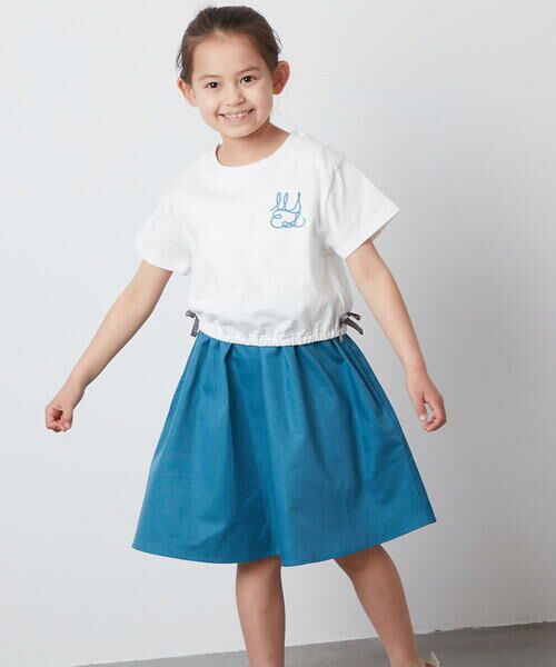 a.v.v / アー・ヴェ・ヴェ ロング・マキシ丈ワンピース | [160]サイドリボンロゴ刺繍ドッキングワンピース | 詳細6