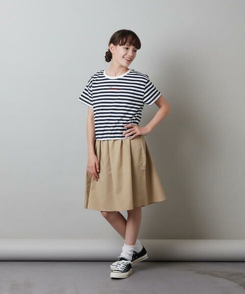 a.v.v / アー・ヴェ・ヴェ ロング・マキシ丈ワンピース | [160]サイドリボンロゴ刺繍ドッキングワンピース | 詳細8