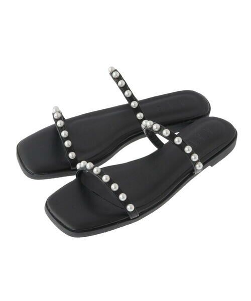 a.v.v / アー・ヴェ・ヴェ サンダル | パール調ストラップサンダル | 詳細8