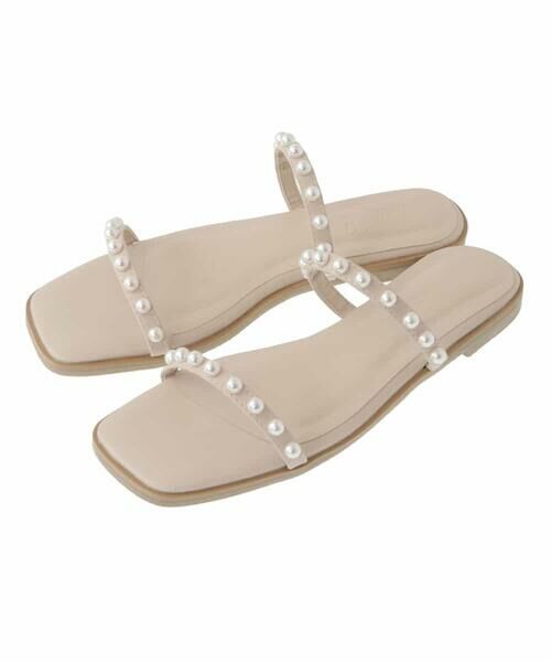 a.v.v / アー・ヴェ・ヴェ サンダル | パール調ストラップサンダル | 詳細9