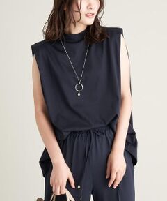 a.v.v / アー・ヴェ・ヴェ カットソー | 【汗染み防止】ハイネックフレンチスリーブタックトップス