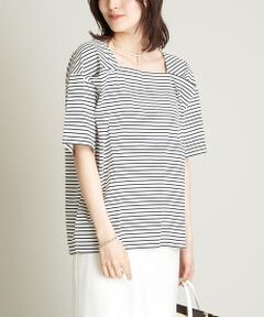 a.v.v / アー・ヴェ・ヴェ カットソー | スクエアネックボーダートップス