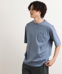【接触冷感/S-XXL】シルケットスムースワイドシルエットTシャツ