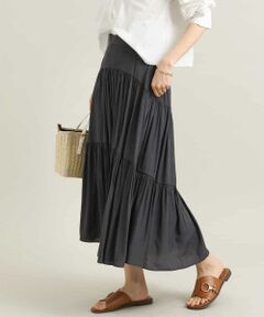 a.v.v / アー・ヴェ・ヴェ ロング・マキシ丈スカート | 落ち感ティアードスカート