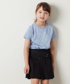 [100-130]ビッグロゴ刺繍Tシャツ