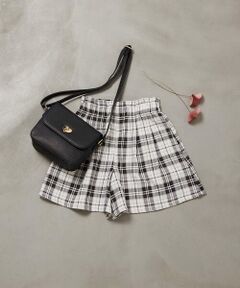 a.v.v / アー・ヴェ・ヴェ ショート・ハーフ・半端丈パンツ | [160]【セットアップ対応】チェック柄キュロット