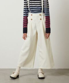 a.v.v / アー・ヴェ・ヴェ その他パンツ | [160]【セットアップ対応】サス付きフロントボタンワイドパンツ