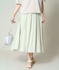 a.v.v / アー・ヴェ・ヴェ ロング・マキシ丈スカート | サテンタックフレアスカート