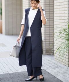 a.v.v / アー・ヴェ・ヴェ ロング・マキシ丈ワンピース | 【2WAY/洗える/UVカット/接触冷感】オックスストレッチロングジレ/ワンピース【Reflax】