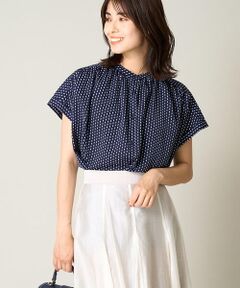 a.v.v / アー・ヴェ・ヴェ シャツ・ブラウス | プリントギャザーブラウス