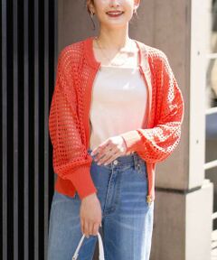 a.v.v / アー・ヴェ・ヴェ カーディガン・ボレロ | ジップアップメッシュカーディガン