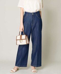 ◆人気の美シルエットデニムに夏バージョンが登場◆<br> <br> 【デザイン】<br> ・春の人気セミワイドデニムK2LFV10055の夏バージョン<br> ・接触冷感の生地を使用し、夏でも涼しくデニムライフを楽しめます<br> ・後ウエストはゴム仕様にすることで履き心地抜群<br> ・腰回りがもたつかないすっきりとしたサイズ感<br> ・センタープレスで美脚効果も◎ <br><br> 【素材】<br> ・ご自宅の洗濯機で洗えます<br> ・夏に嬉しい接触冷感 <br><br> 【コーディネート】<br> 幅広いアイテムと好相性。<br> いつものデニムスタイリングの鮮度アップを叶えるデニムです。<br> シーズンレスで着回せる一着です。 <br><br>--------------------<br><br> 透け感：なし<br> 裏地：なし<br> 伸縮性：なし<br> 光沢感：なし<br> 生地の厚さ：ふつう <br> <br> --------------------<br> <br> ≪お気に入り登録機能の使い方≫<br> <br> ■商品のお気に入り登録（ハートマークをクリック）<br> 再入荷通知や値下げ等、お得なご案内を受けることができます。<br> <br> --------------------<br> <br> ※商品画像は、光の当たり具合やパソコンなどの閲覧環境により<br> 実際の色味と異なって見える場合がございます。<br> 商品の色味の目安は商品単体の画像をご参照ください。<br> <br> ※34(XSサイズ)・42(XLサイズ)はWEB・一部限定店舗での販売です。<br>