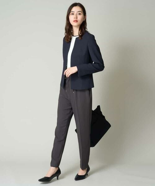 a.v.v / アー・ヴェ・ヴェ ノーカラージャケット | 【接触冷感/洗える/UVカット】オックスストレッチキーネックジャケット【Reflax】 | 詳細13