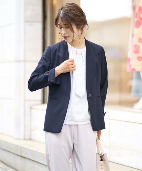 a.v.v / アー・ヴェ・ヴェ ノーカラージャケット | 【UVカット/接触冷感】カノコジャージーカラーレスジャケット | 詳細19