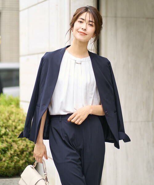 a.v.v / アー・ヴェ・ヴェ ノーカラージャケット | 【UVカット/接触冷感】カノコジャージーカラーレスジャケット | 詳細24