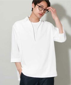 a.v.v / アー・ヴェ・ヴェ シャツ・ブラウス | 【接触冷感】リネン混Ｖネックスキッパーシャツ 7分袖（さらリネシリーズ）