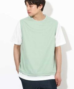 a.v.v / アー・ヴェ・ヴェ カットソー | 【ベスト+カットソー２点セット】ライトアゼベストレイヤードトップス